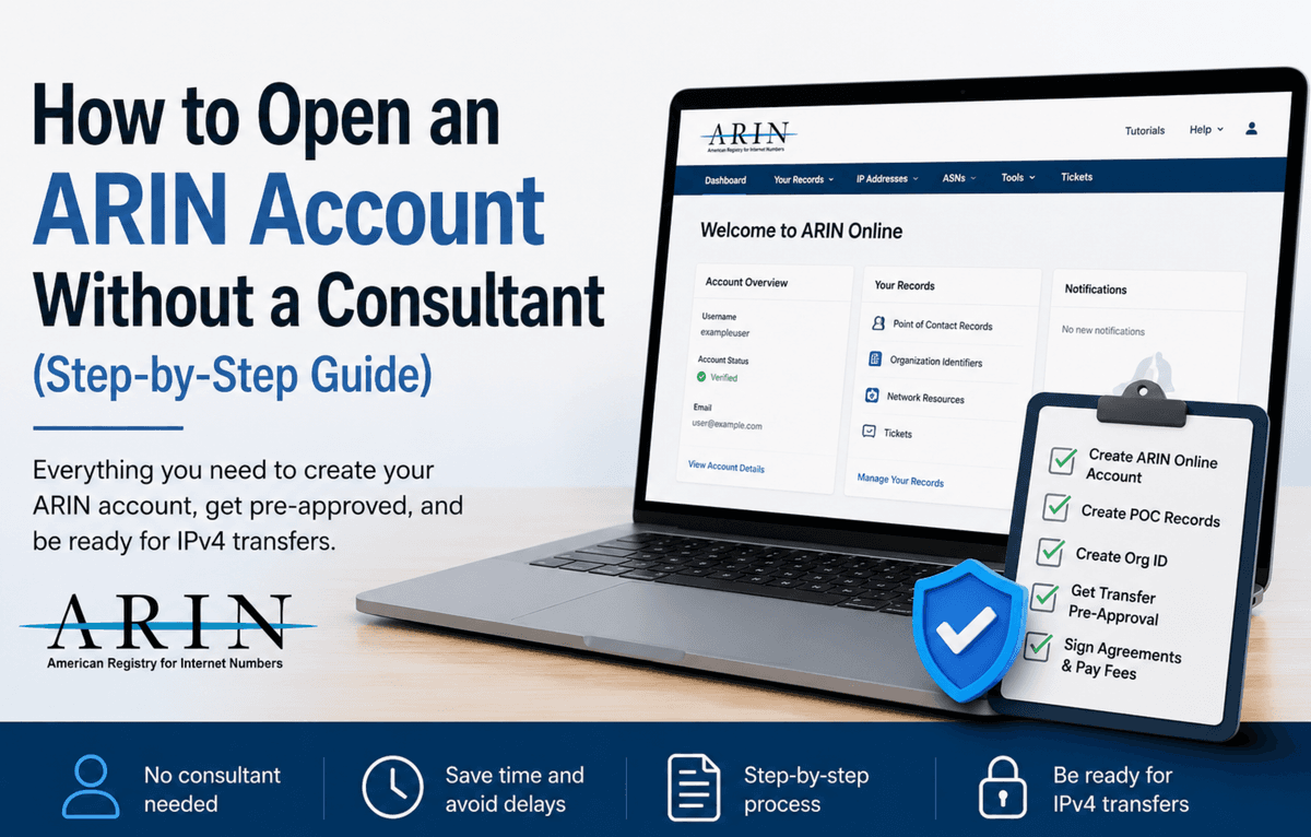 How to create ARIN Membership (LIR account)