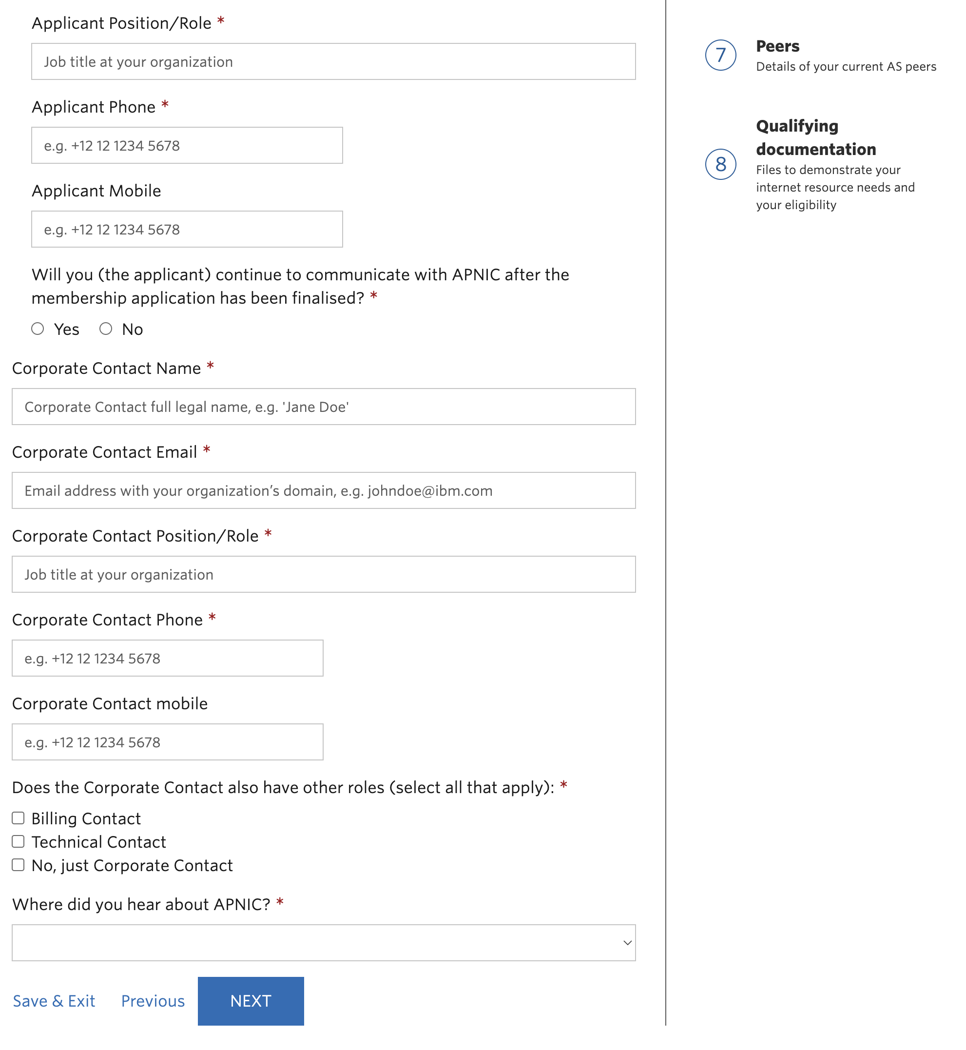 How to create APNIC Membership Step 2